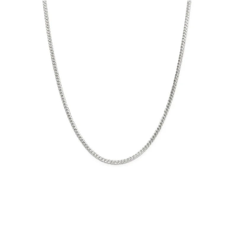 designer necklaces for women -Diamond-cut Solid Franco Chain