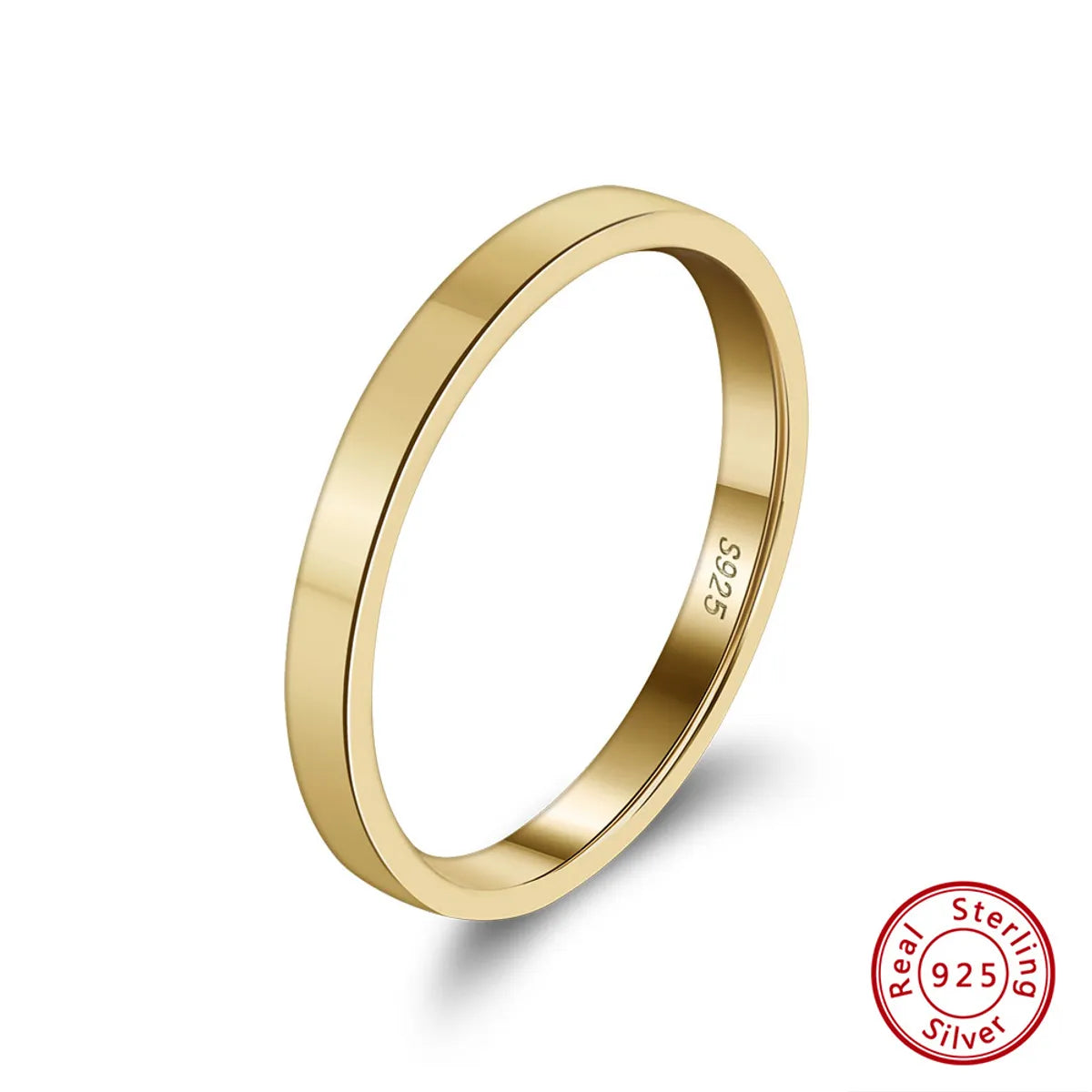 Electroplated 14K Gold, Ring Wall Width 2mm