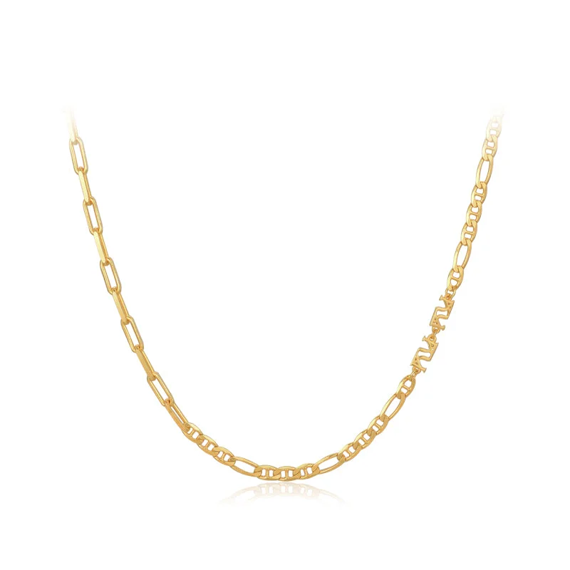 twisted necklaces for women -Tattoo - Gold Vermeil Creative Chain Necklace