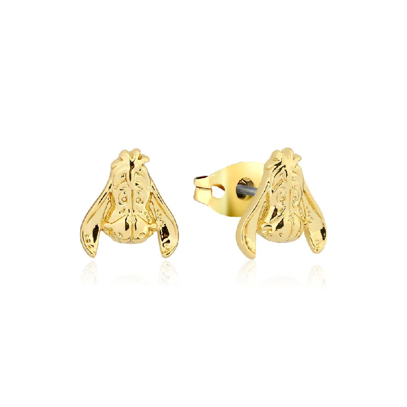 gold dangly earrings for women -Disney Gold Plated Winnie The Pooh Eeyore 10mm Stud Earrings