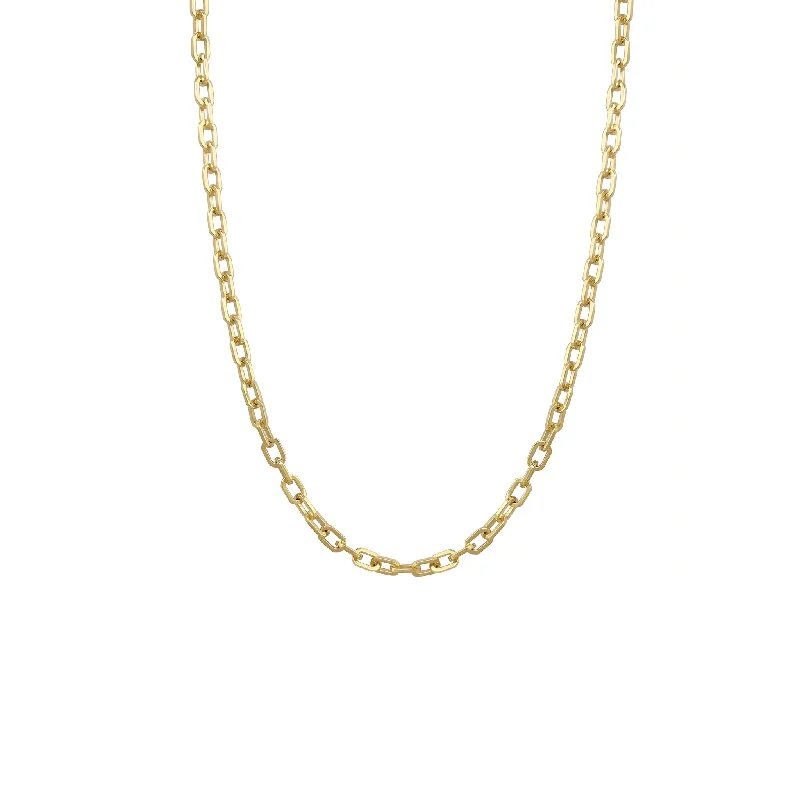 crystal pendant necklaces for women -Hollow Cable Chain (14K)