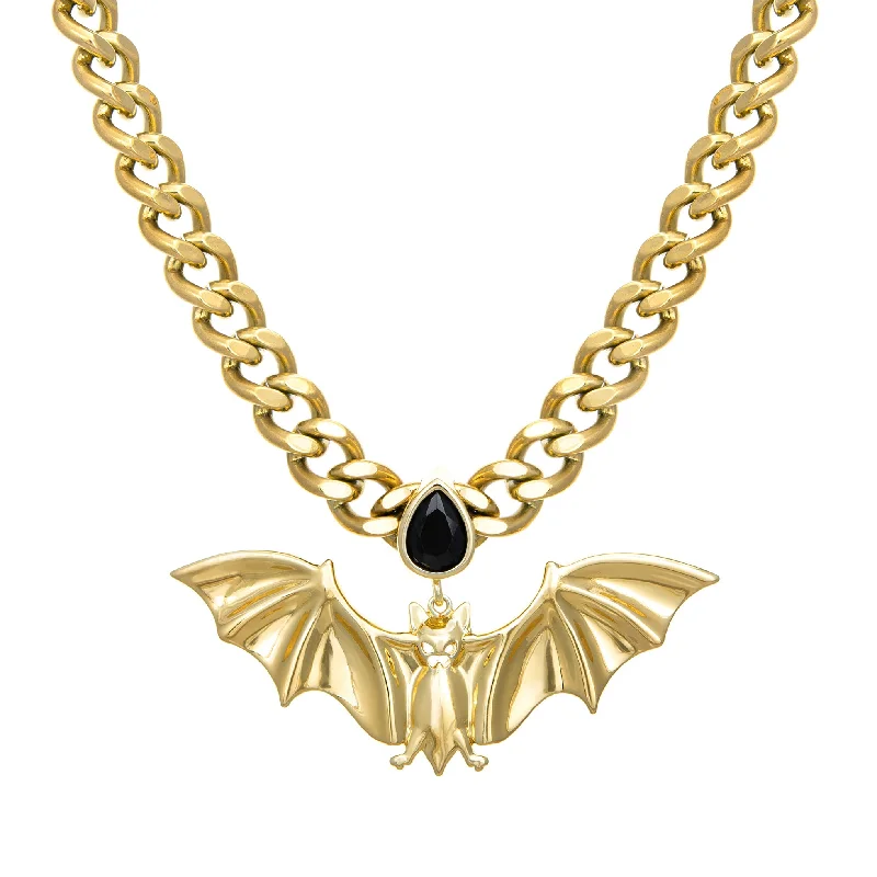 sapphire necklaces for women -Bat Necklace