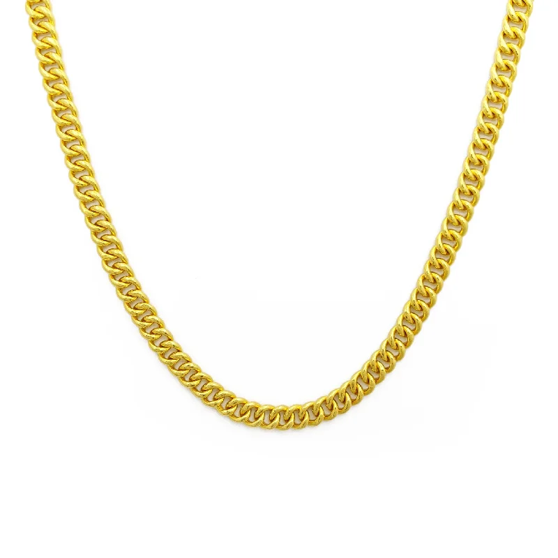 custom-made necklaces for women -Cuban Link Solid Chain (24K)