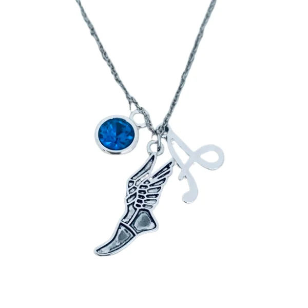 sapphire and diamond necklaces for women -Personalized Track and Field Charm Necklace