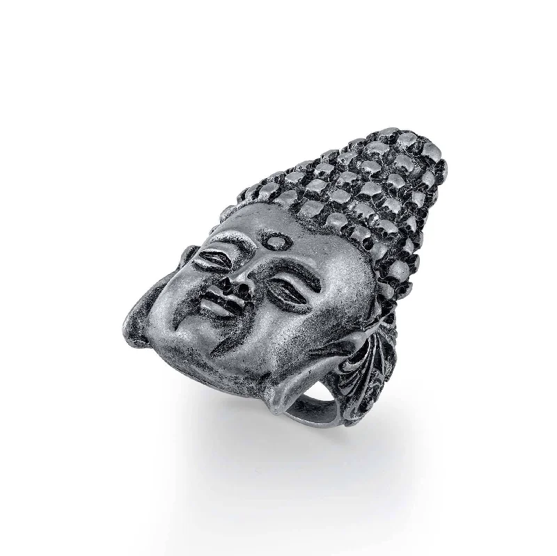 chunky rings for women -T.R.U. Buddha Head Ring