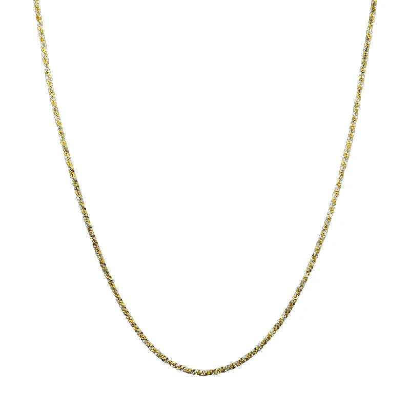 twisted necklaces for women -Two-Tone Popcorn Chain (Silver)