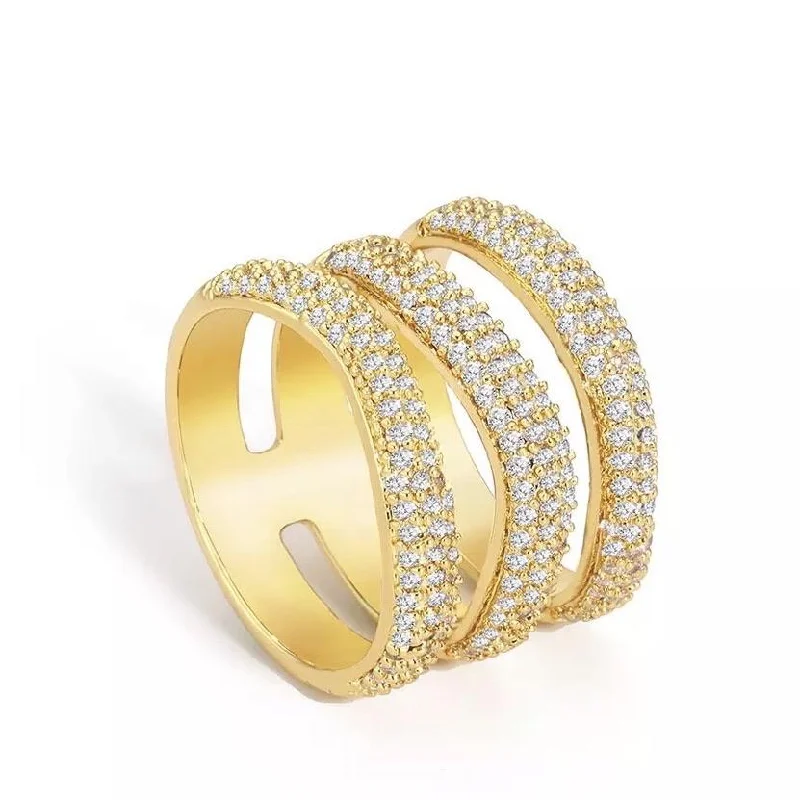 high-end rings for women -Elle Pave Ring