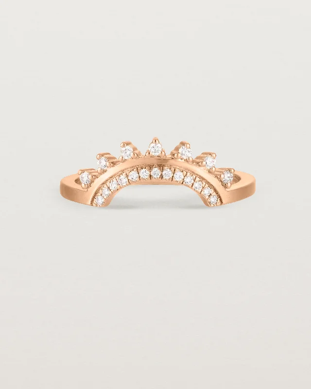 rose gold rings for women -Adeline Crown Ring | Fit Ⅲ