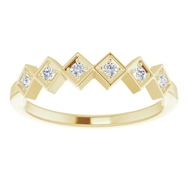 sapphire and diamond rings for women -Geo Stackable Ring