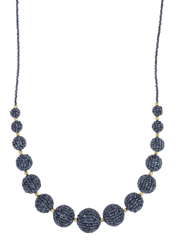 minimalist bar necklaces for women -<br>The Uptown Girl<br> Midnight Blue