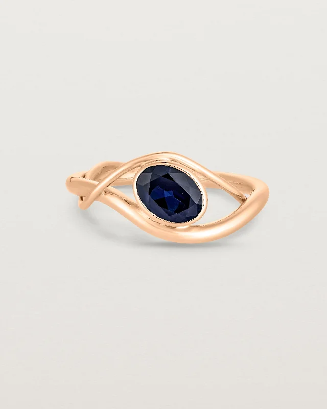 bohemian rings for women -Isha Oval Ring | Australian Sapphire