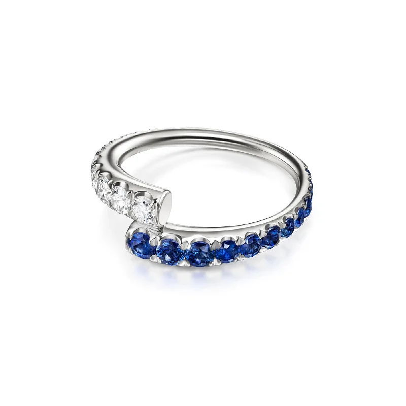 emerald-cut rings for women -LOLA RING (Blue Sapphire)