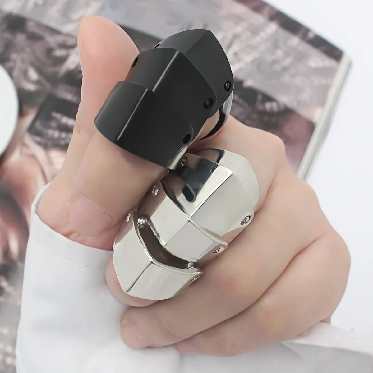 fashion-forward rings for women -Ig Style Punk Classic Style Geometric Alloy Irregular Men'S Rings