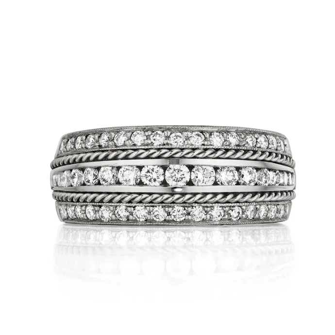 simple silver rings for women -Penny Preville Channel Set Ring