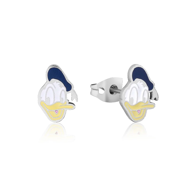 diamond stud earrings for women -DISNEY Stainless Steel 11mm Animated Donald Duck Studs Earrings