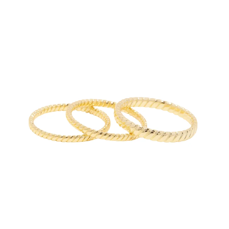 vintage-inspired rings for women -Gorjana Gold Laney Ring Set