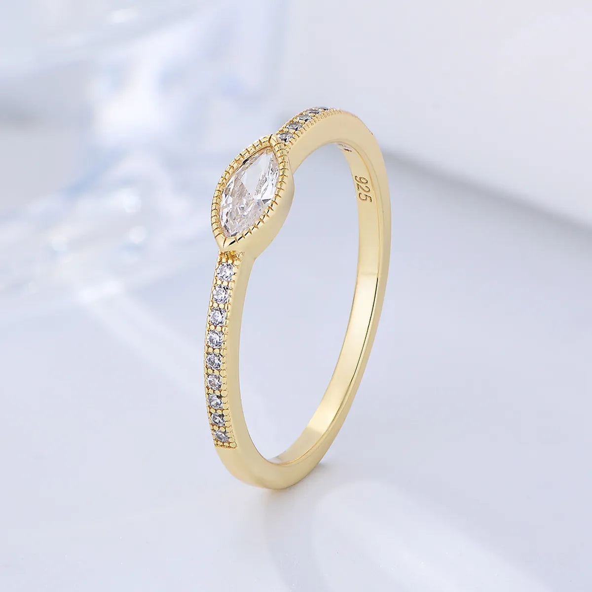 platinum diamond rings for women -Wholesale Ins Style Modern Style Korean Style Oval Sterling Silver Zircon Rings