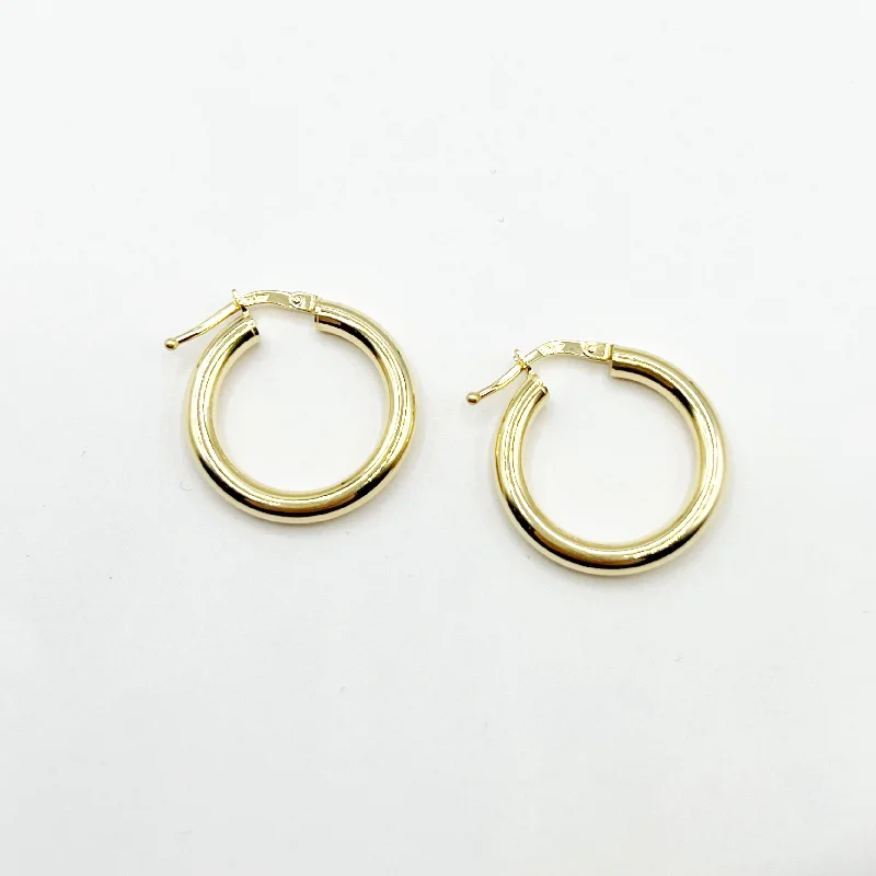 crystal earrings for women -Polished Circlets of Gold