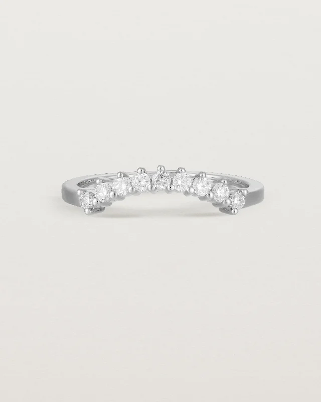 silver eternity rings for women -Reina Crown Ring | Fit Ⅲ