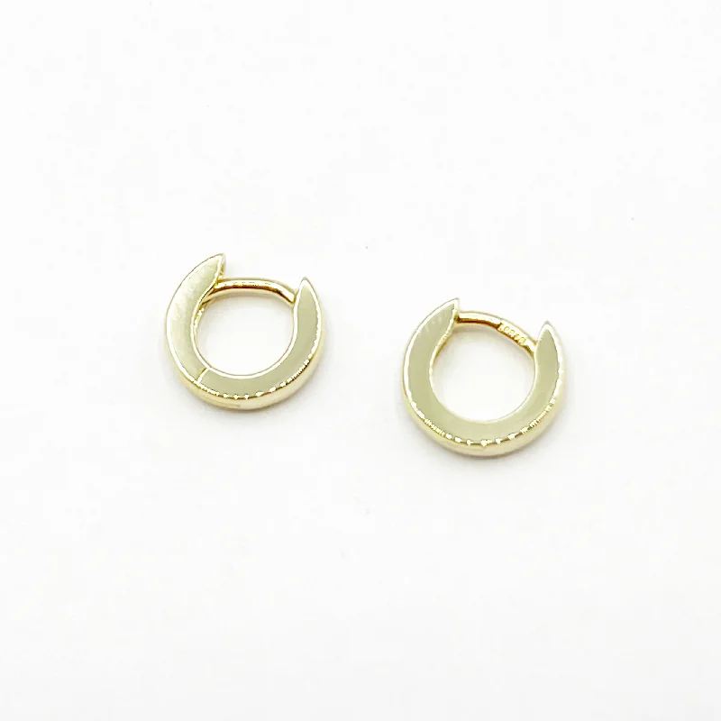 gold hoop earrings for women -Circlets of Gold Huggie Hoops