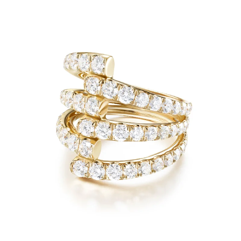 princess-cut rings for women -LOLA TRIPLE RING