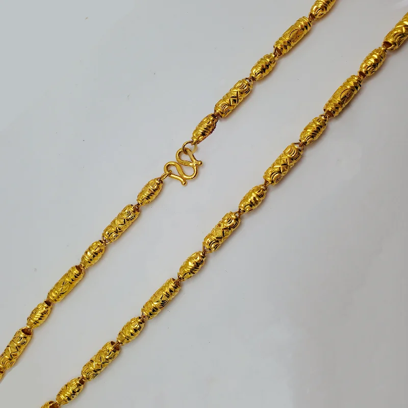 diamond tennis chain necklaces for women -Round Ball Fancy Chain (24K)