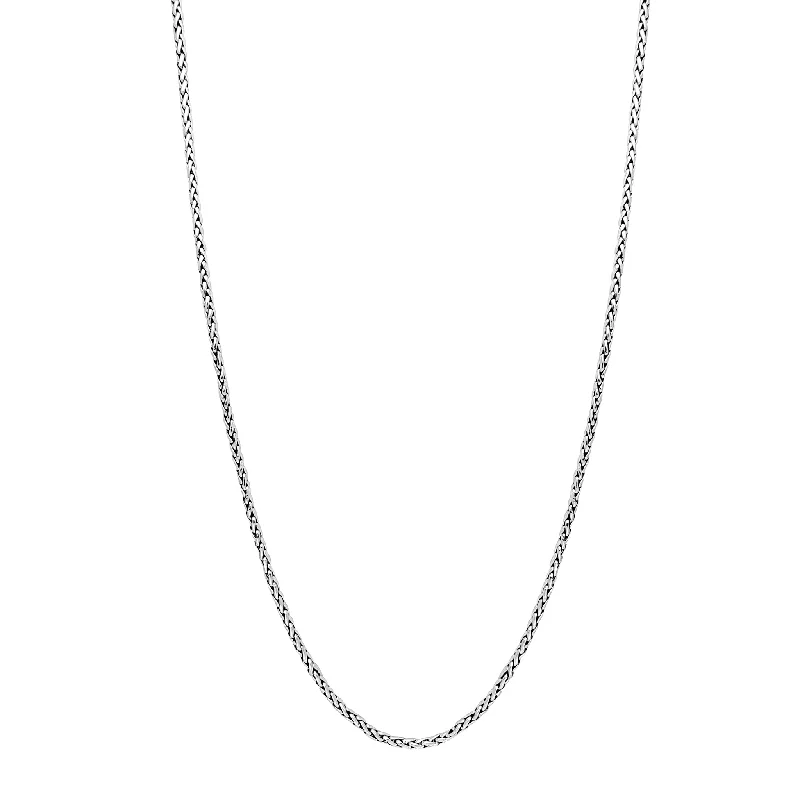 handmade necklaces for women -Wheat Chain (Silver)