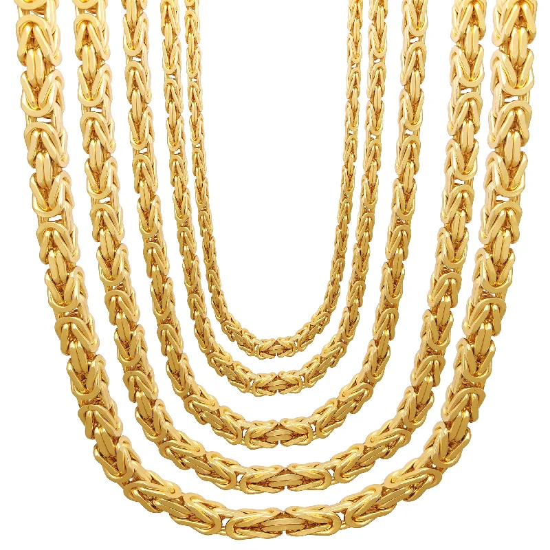 woven chain necklaces for women -Super/Byzantine Chain (14K)