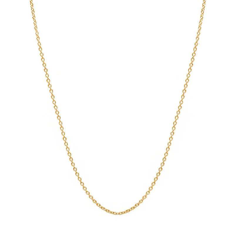 crystal pendant necklaces for women -Cable Chain (18K)