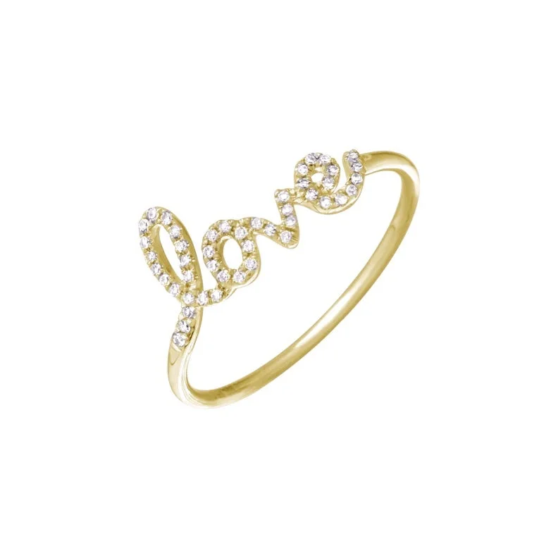 pear-shaped rings for women -Pavé Love Ring