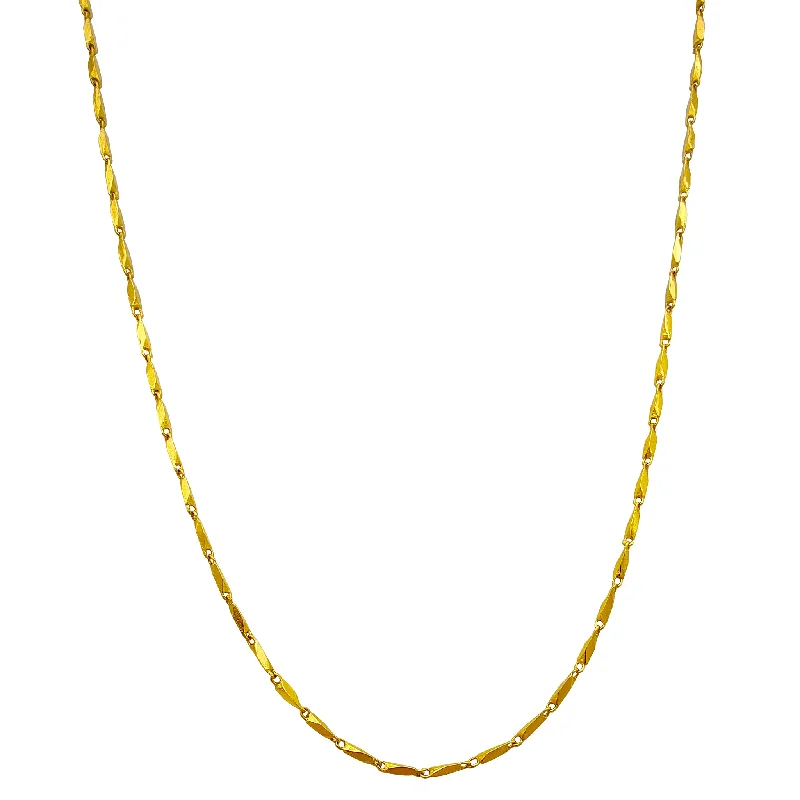 bar and chain necklaces for women -Solid Razo Chain (24K)