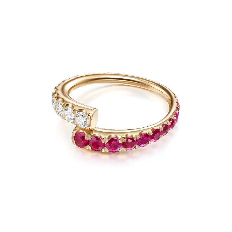 oval rings for women -LOLA RING (Ruby)