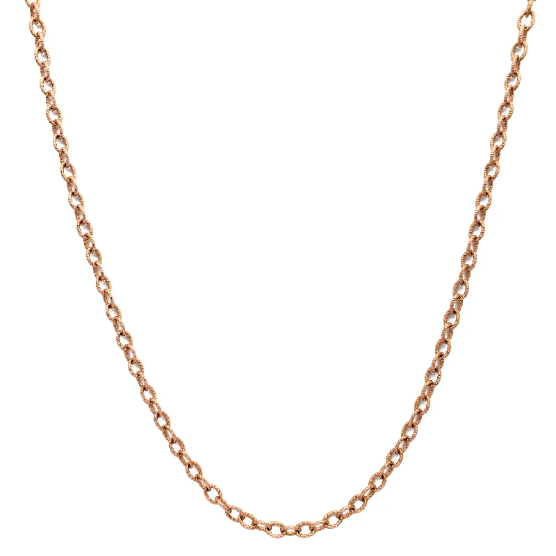 vintage gold necklaces for women -Fluted Diamond-Cuts Cable Chain (14K)