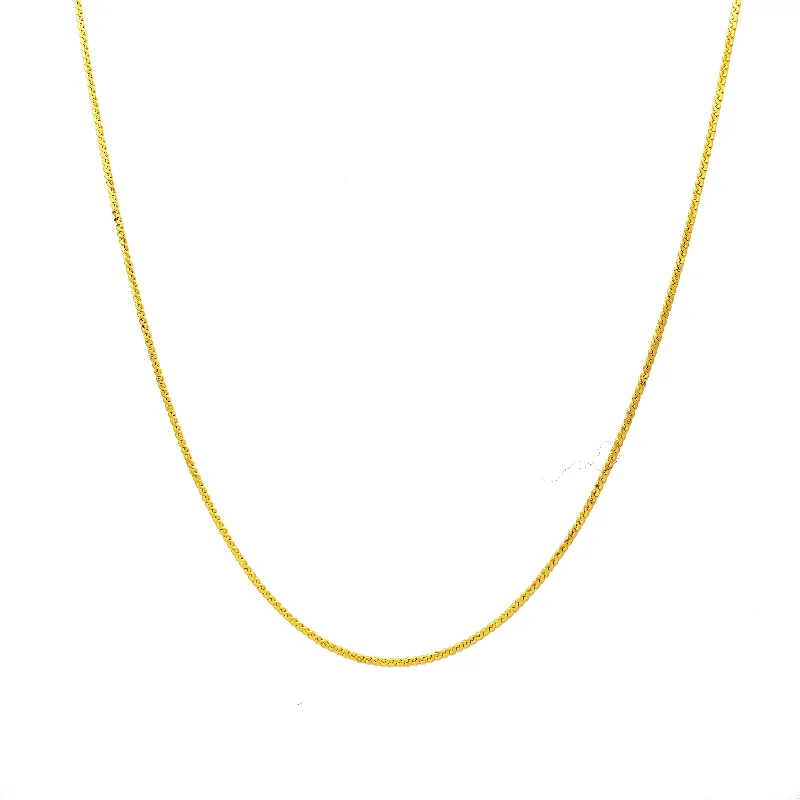 aquamarine necklaces for women -Flat Rope Chain (24K)