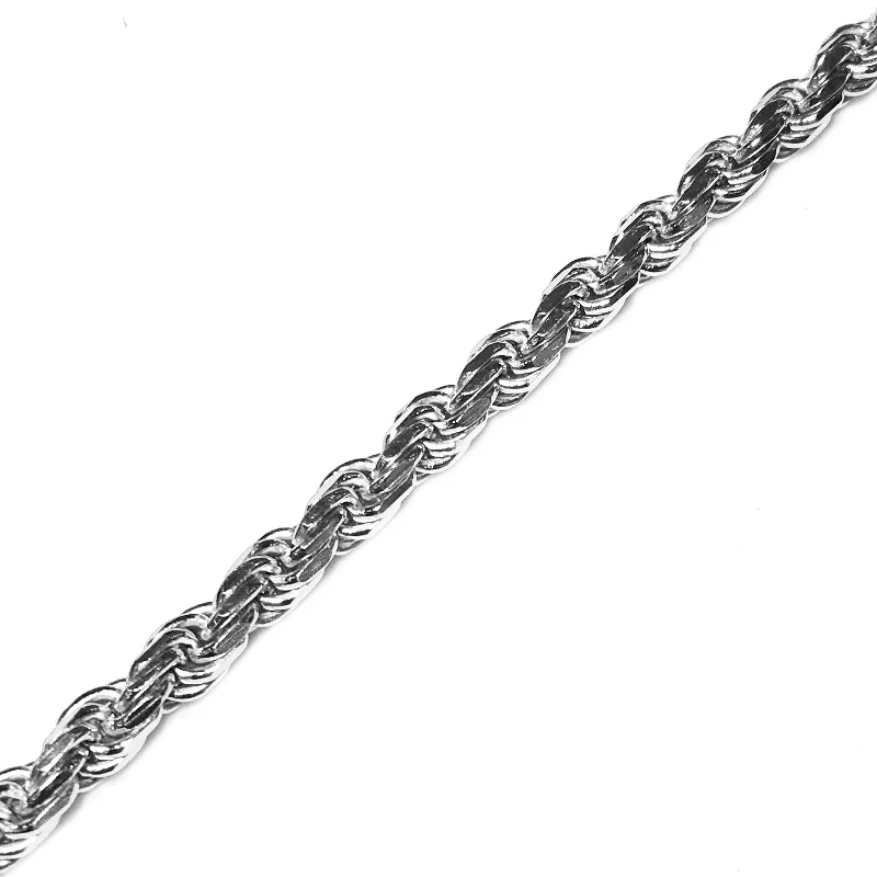 luxury necklaces for women -Solid Rope Chain (Sterling Silver)