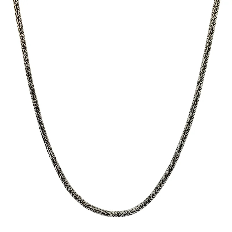 bar necklaces for women -Rope-Franco Chain (Silver)