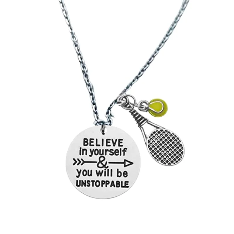 minimalist bar necklaces for women -Tennis Necklace- Believe In Yourself and You Will Be Unstoppable