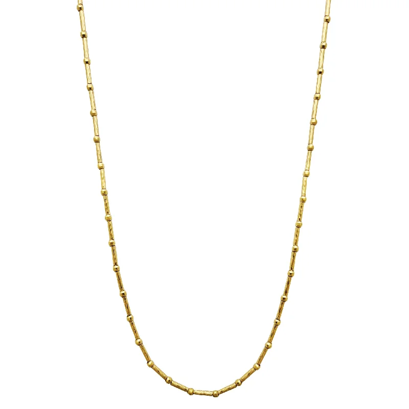 druzy necklaces for women -Ball Bar Diamond Cut Chain (14K)