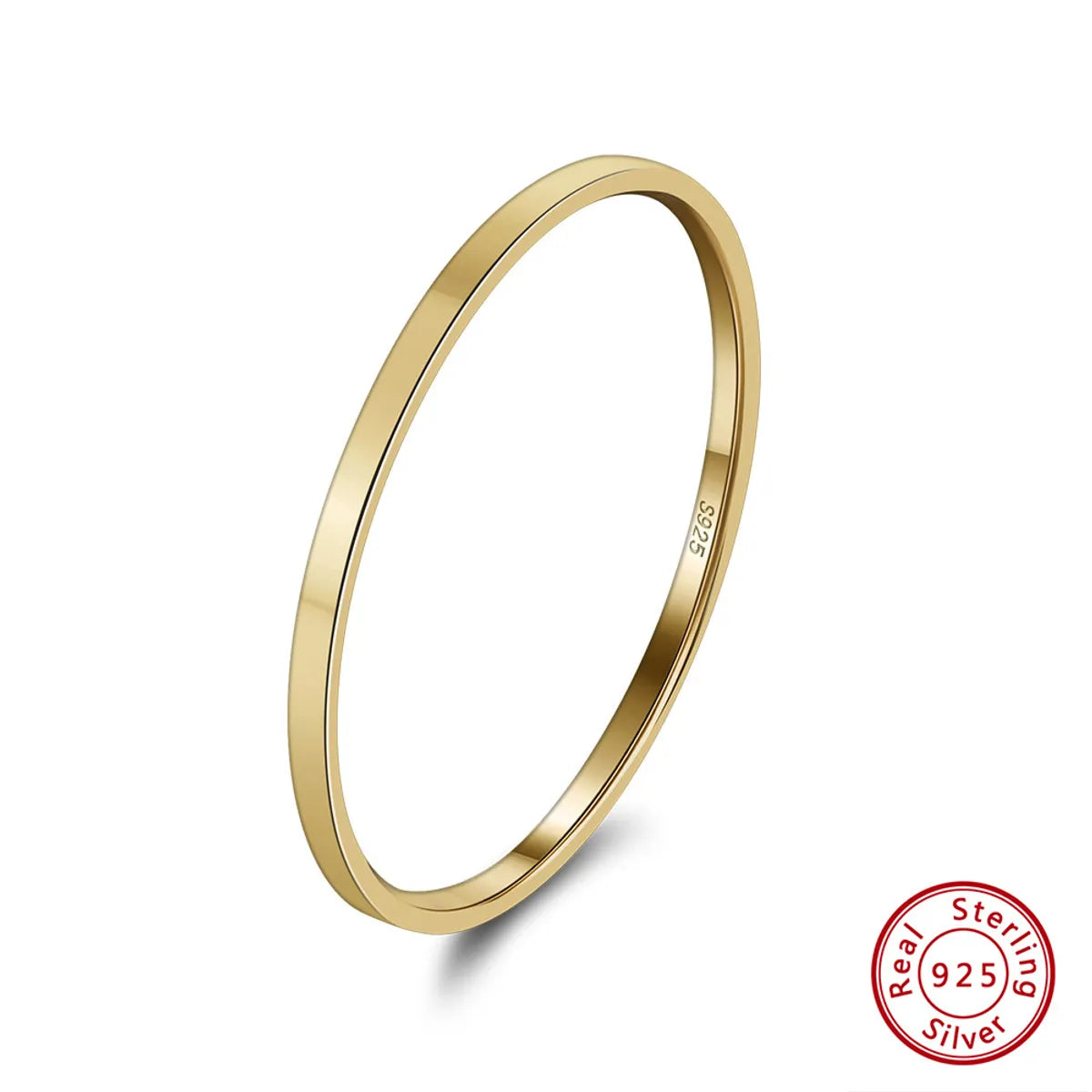 Electroplated 14K Gold, Ring Wall Width 1.0mm