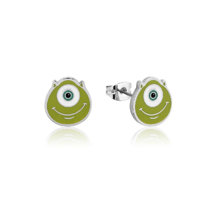 geometric earrings for women -Disney Monster Inc Stainless Steel  Mike Wazowski Stud Earrings