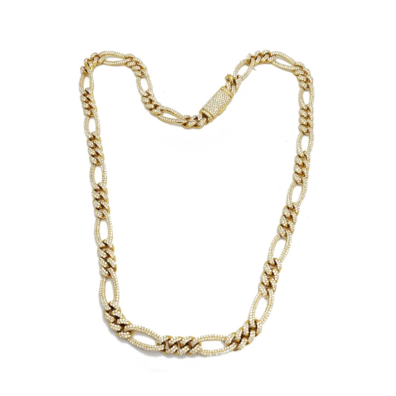 pearl choker necklaces for women -Diamond Figaro Chain (14K)