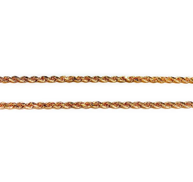 birthstone necklaces for women -Solid Rope Rose Chain (14K)