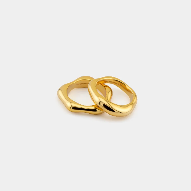 religious rings for women -Stack Ring - Gold