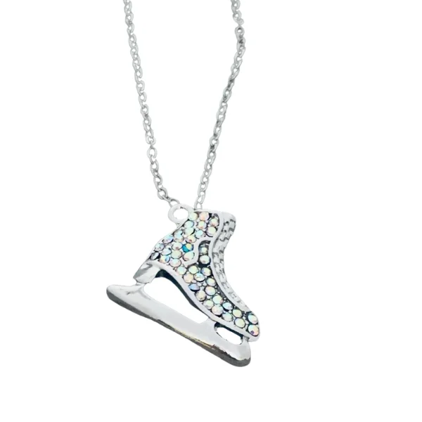 gold necklaces for women -Figure Skating Rhinestone Necklace