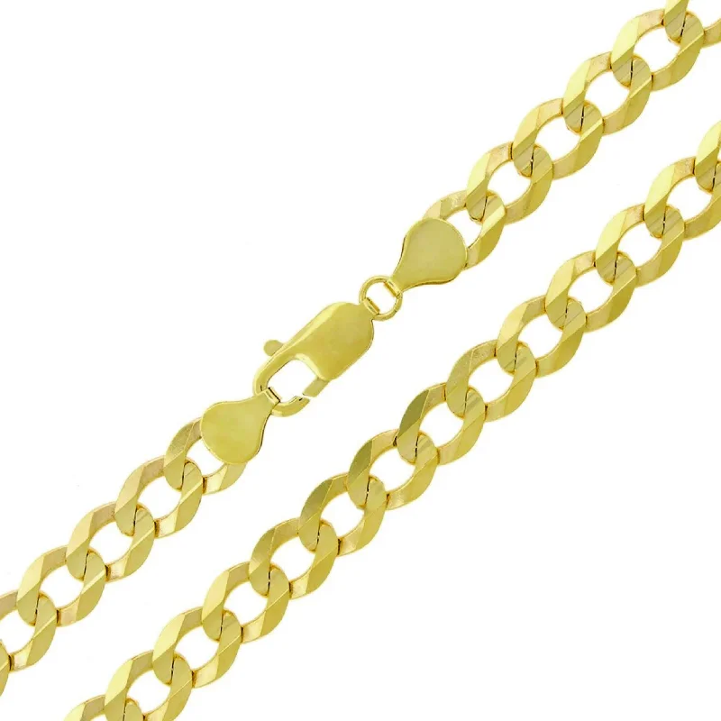 statement chain necklaces for women -Solid Italian Cuban Chain (10K)