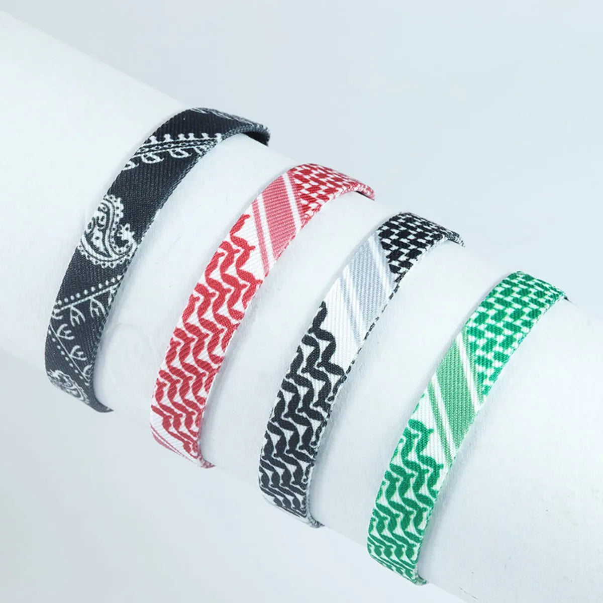 wedding ring set for women -Retro Ethnic Style Printing Synthetic Fibre Rope Wholesale Drawstring Bracelets