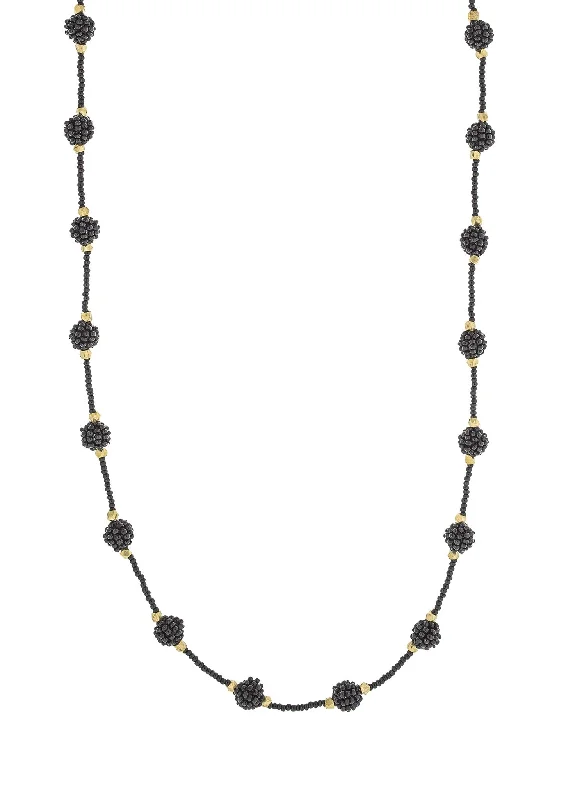 bar and chain necklaces for women -<br>The Brooklyn Mini <br> Black