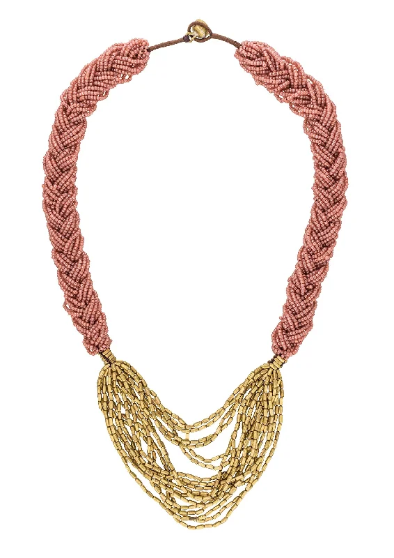 custom-made necklaces for women -**NEW** <br>The Braided Hema<br> Terracotta