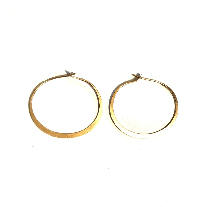 sparkly hoop earrings for women -Classic Handmade Golden Hoops