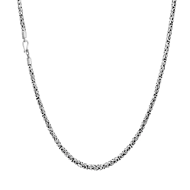 druzy necklaces for women -Super-Byzantine Chain (Silver)